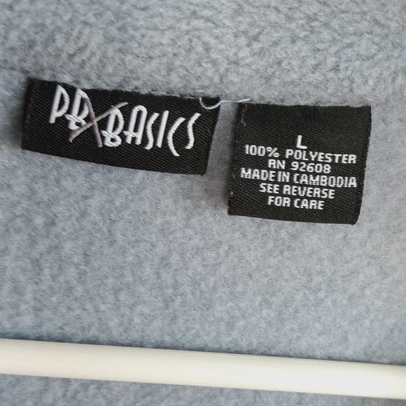 Pb Basics Slate Blue Half-Zip Fleece Sweatshirt Warm Cozy Gorp Activewear Pastel - Picture 7 of 9